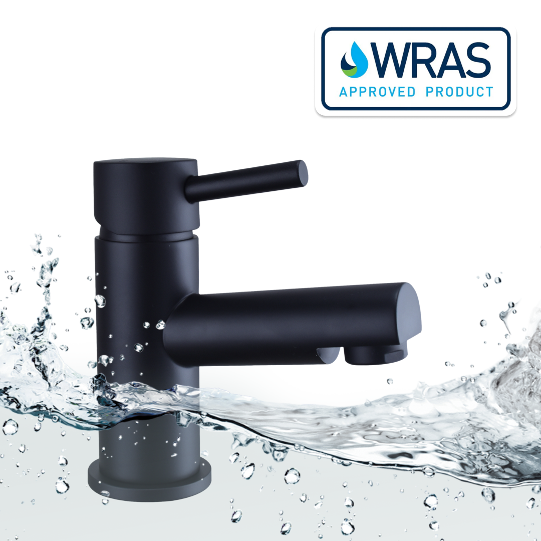 Delta Round Lever Mono Basin Mixer Tap with Push Button Waste