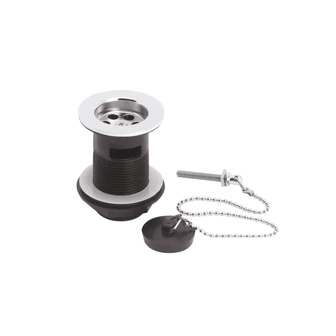 Nio Slotted Basin Waste With Plug and Chain - Chrome