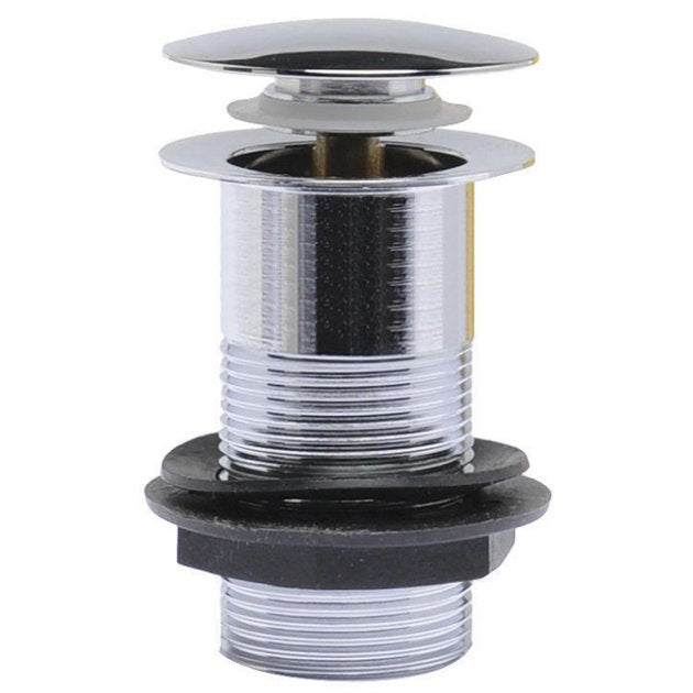 Forest Easy Clean Unslotted Push Button Basin Waste - Chrome