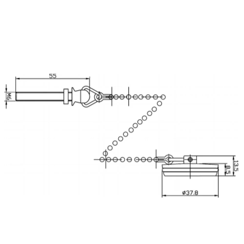 Forest Basin Plug With Ball Chain - Chrome