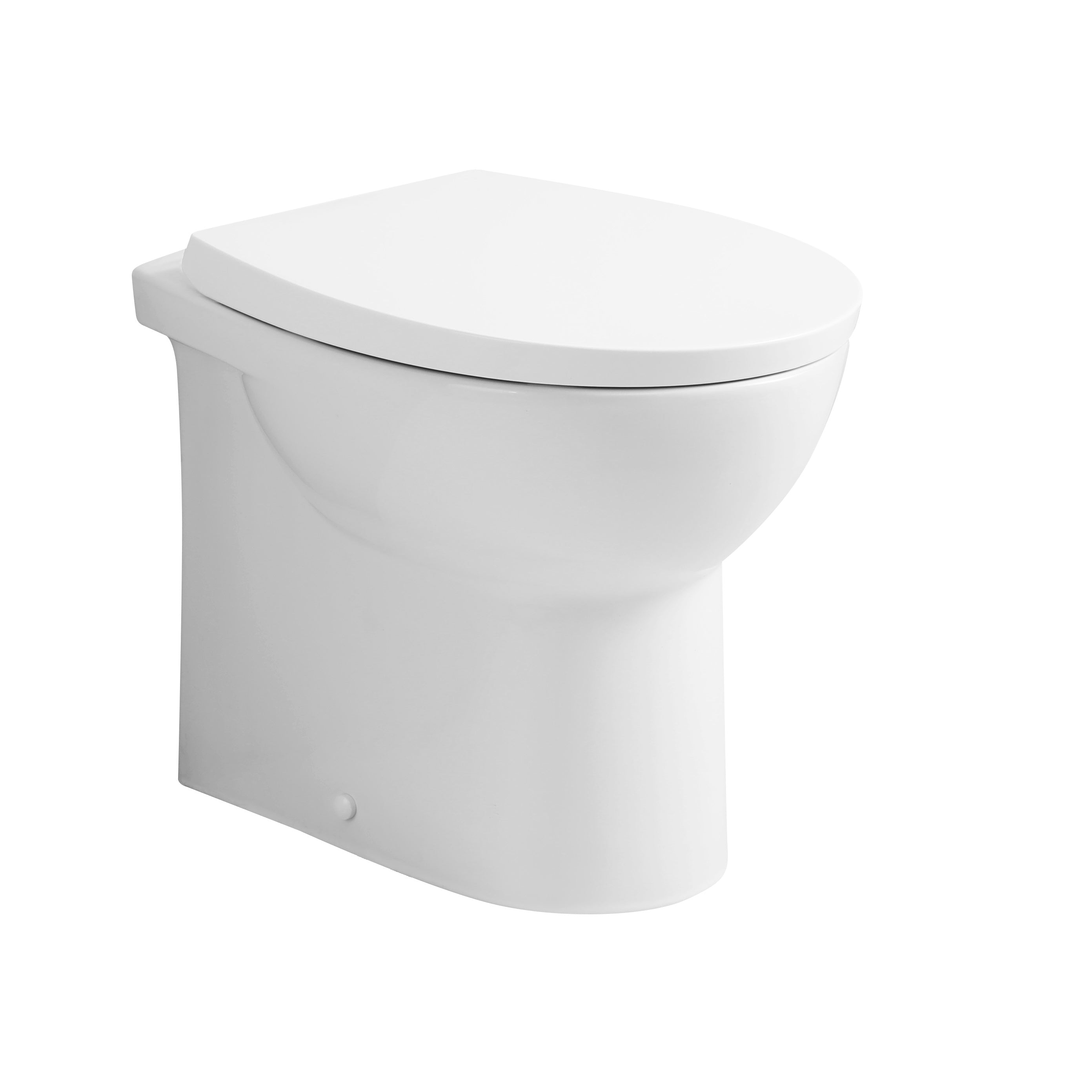 Basics Rimless Back to Wall Toilet with Soft Close Seat - White
