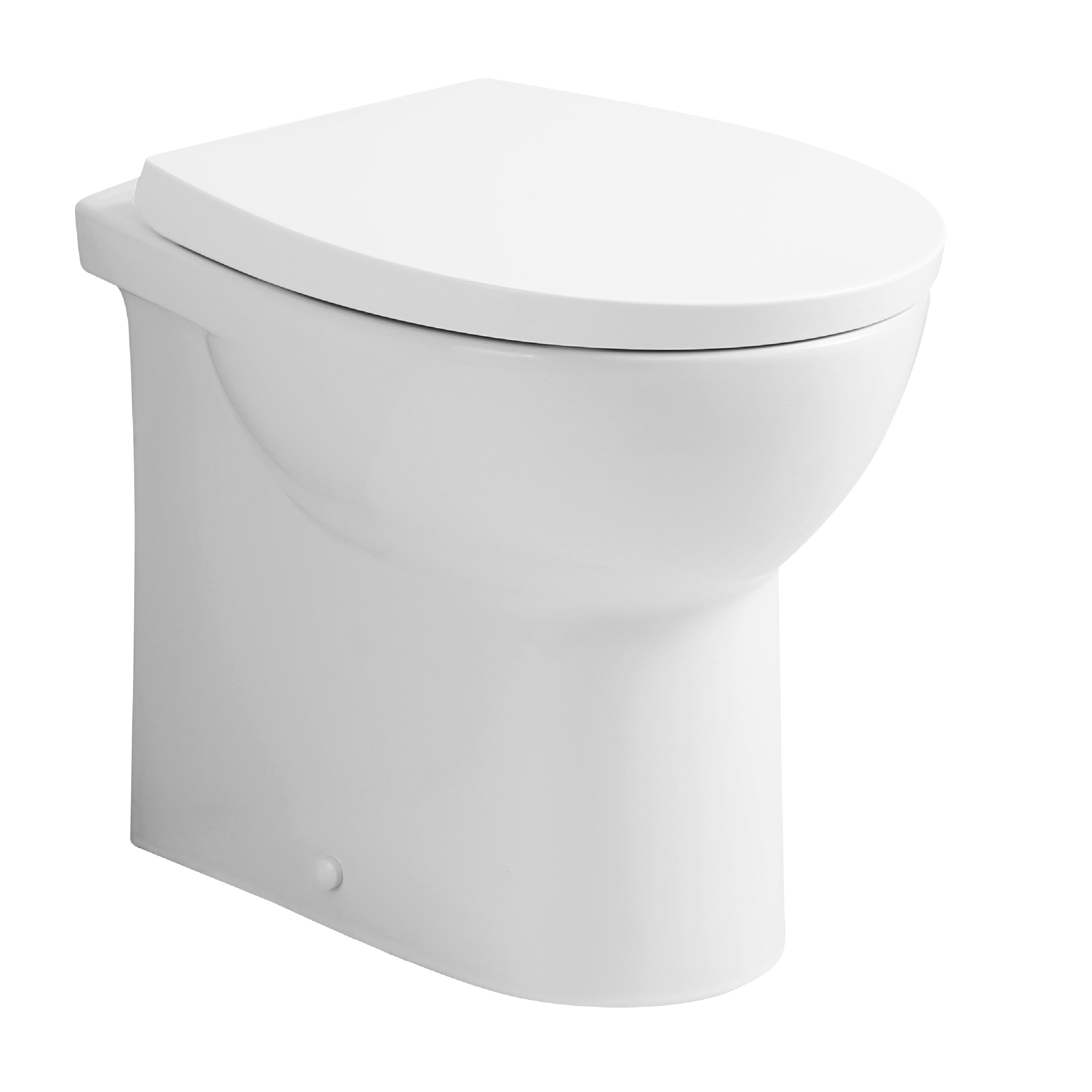 Basics Rimless Back to Wall Toilet With Soft Close Seat - White