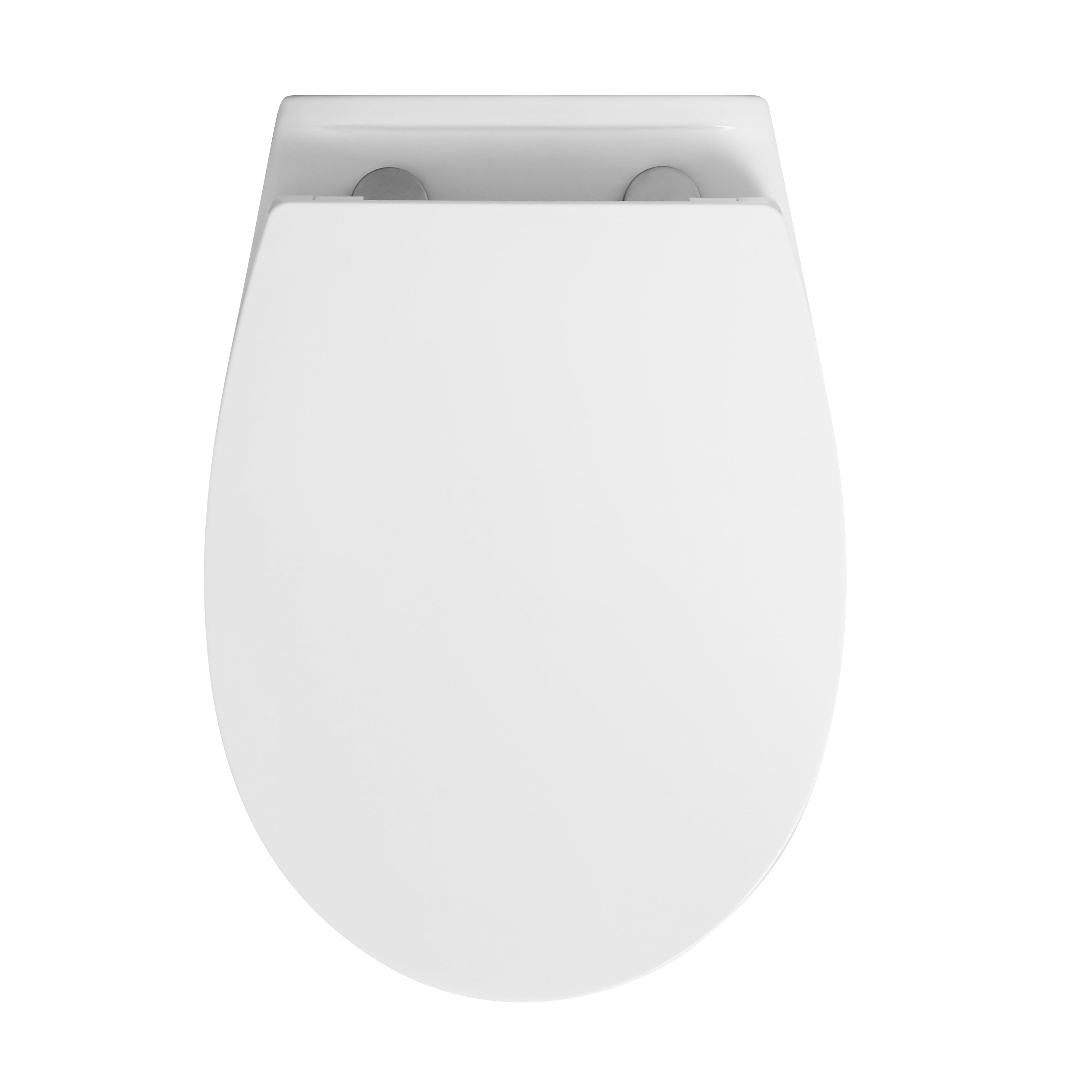 Basics Rimless Back to Wall Toilet with Soft Close Seat - White