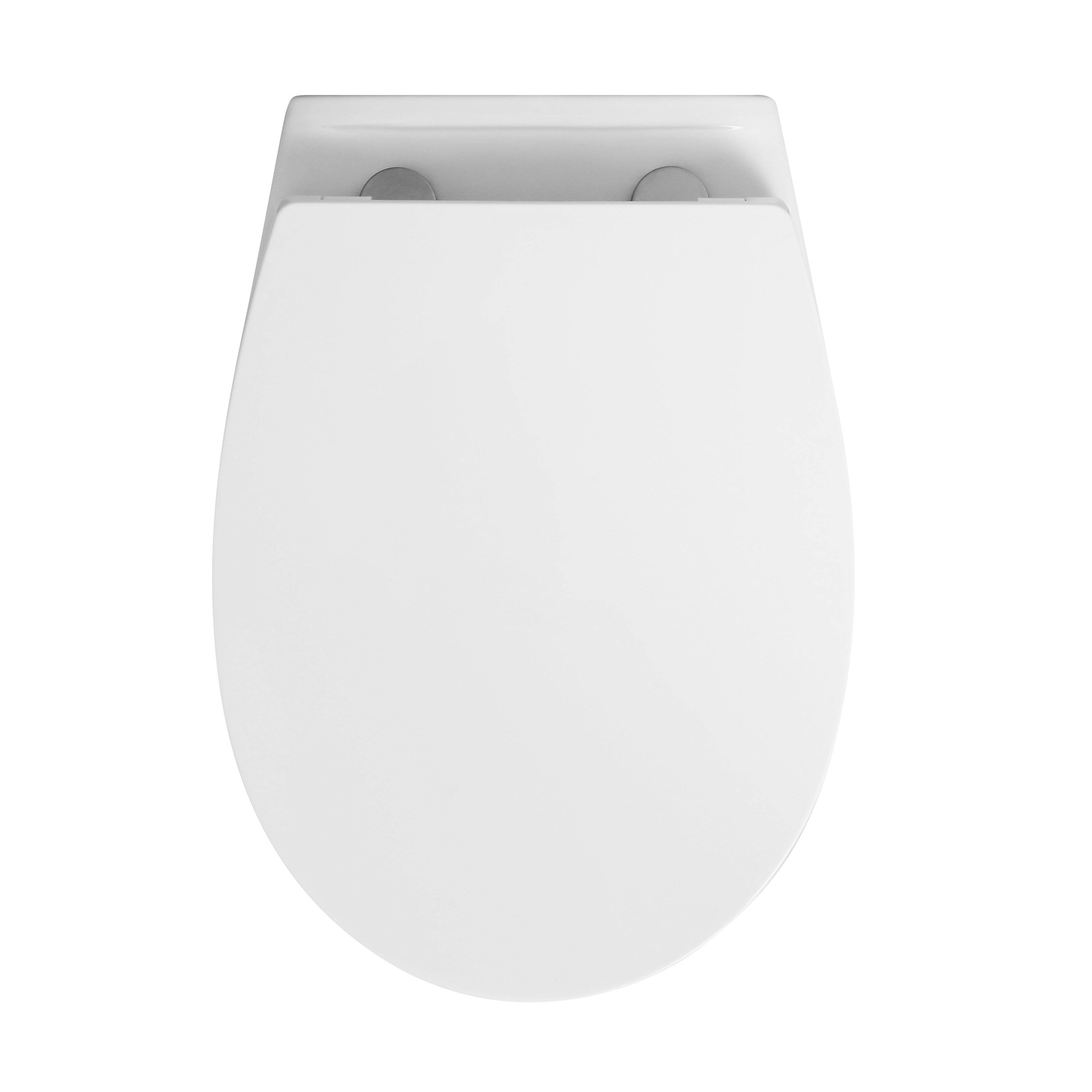 Basics Rimless Back to Wall Toilet With Soft Close Seat - White