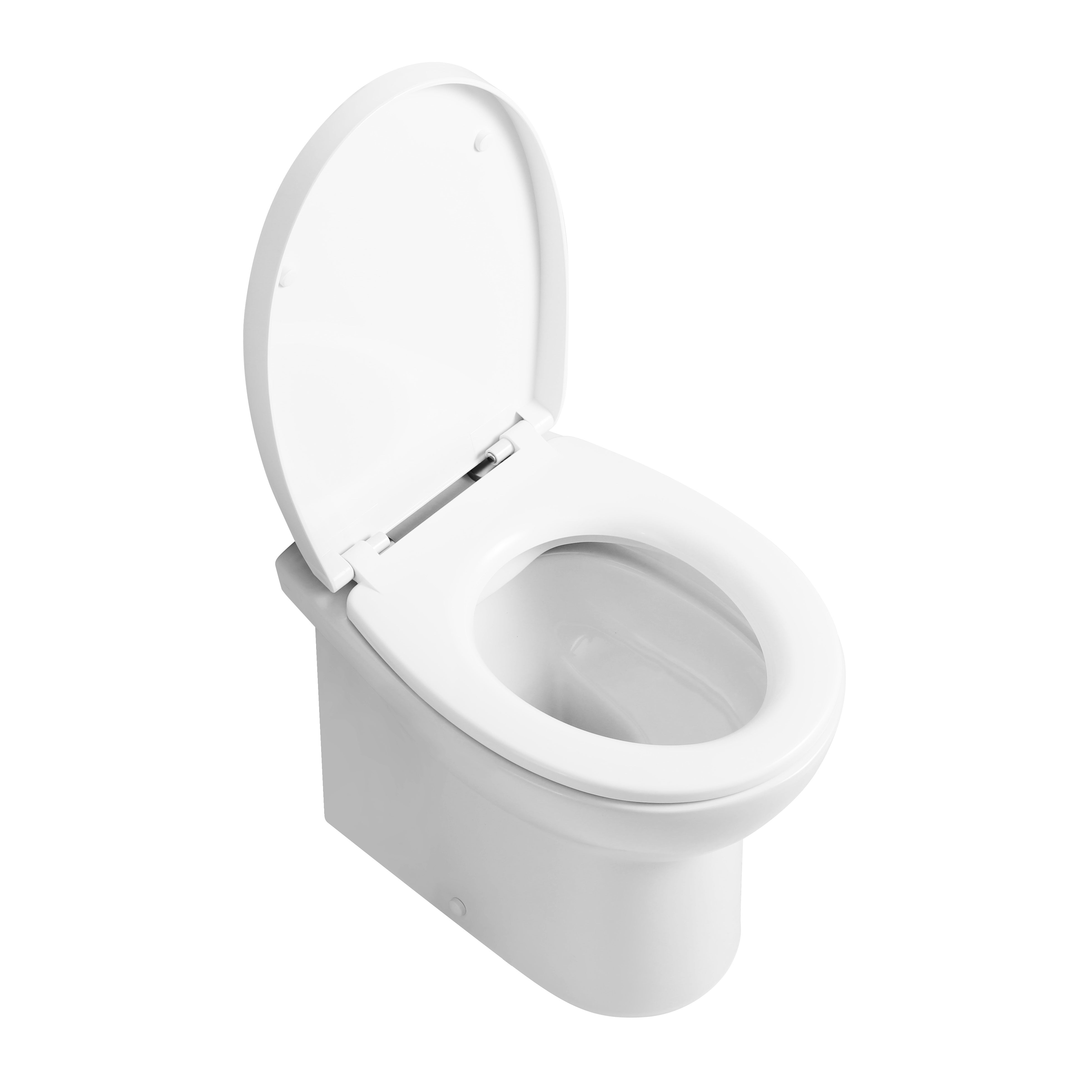 Basics Rimless Back to Wall Toilet With Soft Close Seat - White