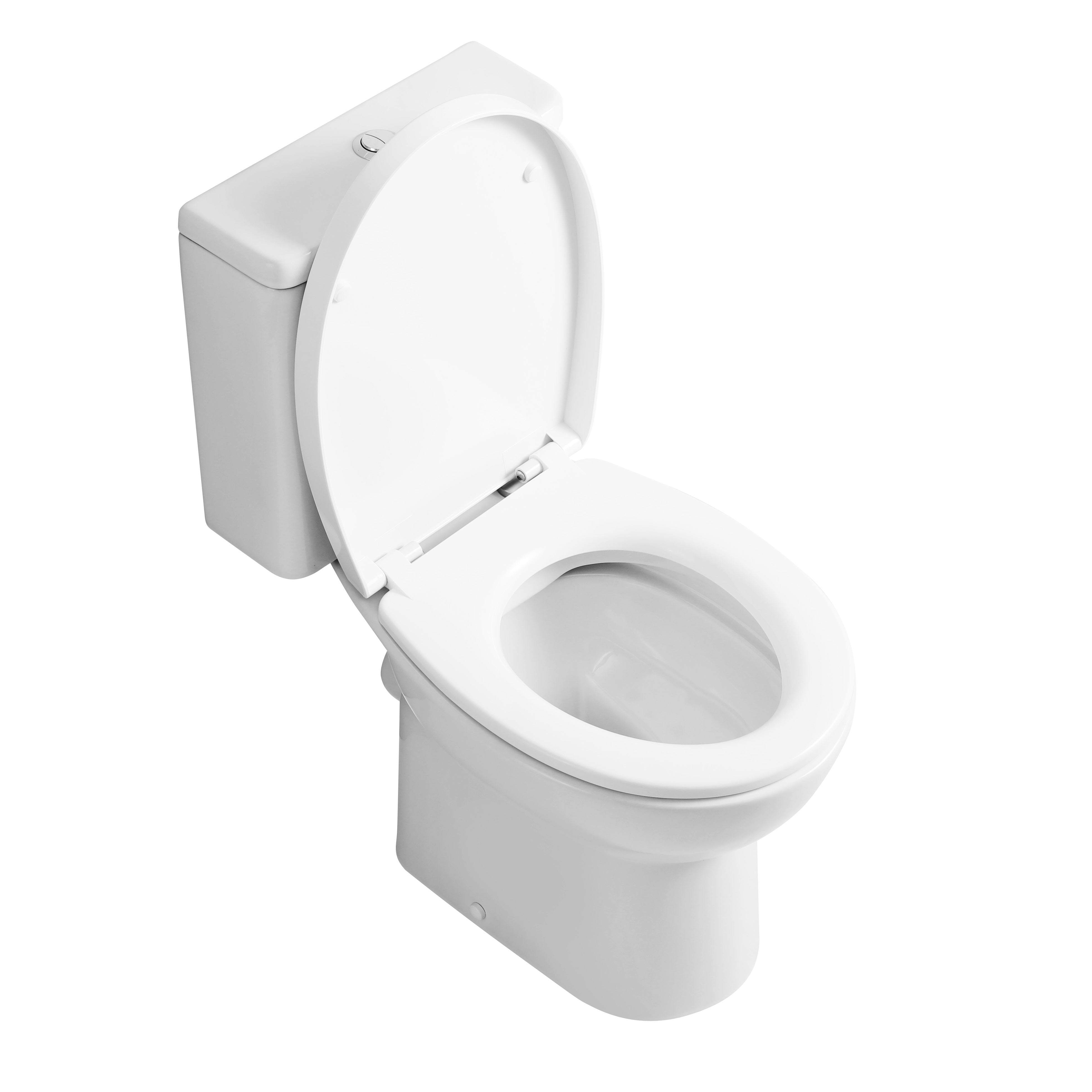 Echo Rimless Close Coupled Toilet With Cistern & Seat - White