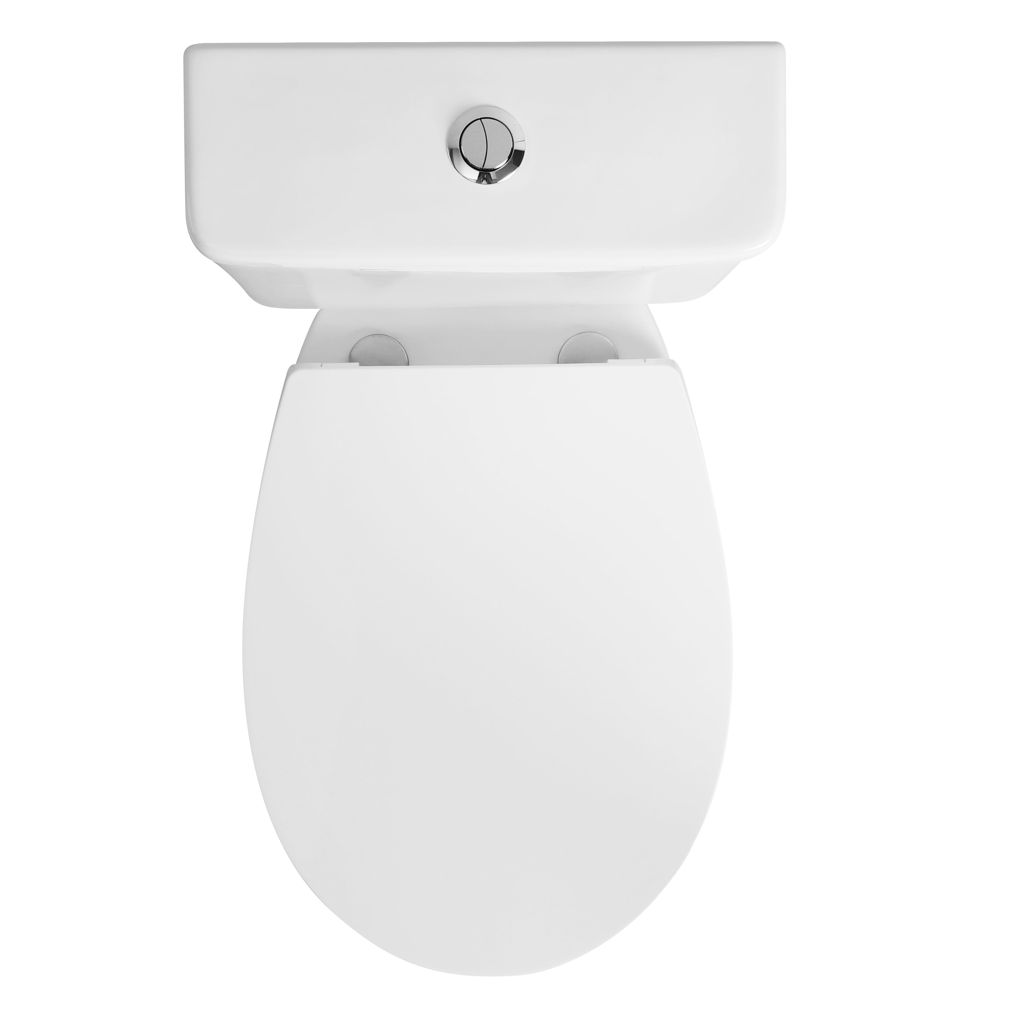 Echo Rimless Close Coupled Toilet With Cistern & Seat - White