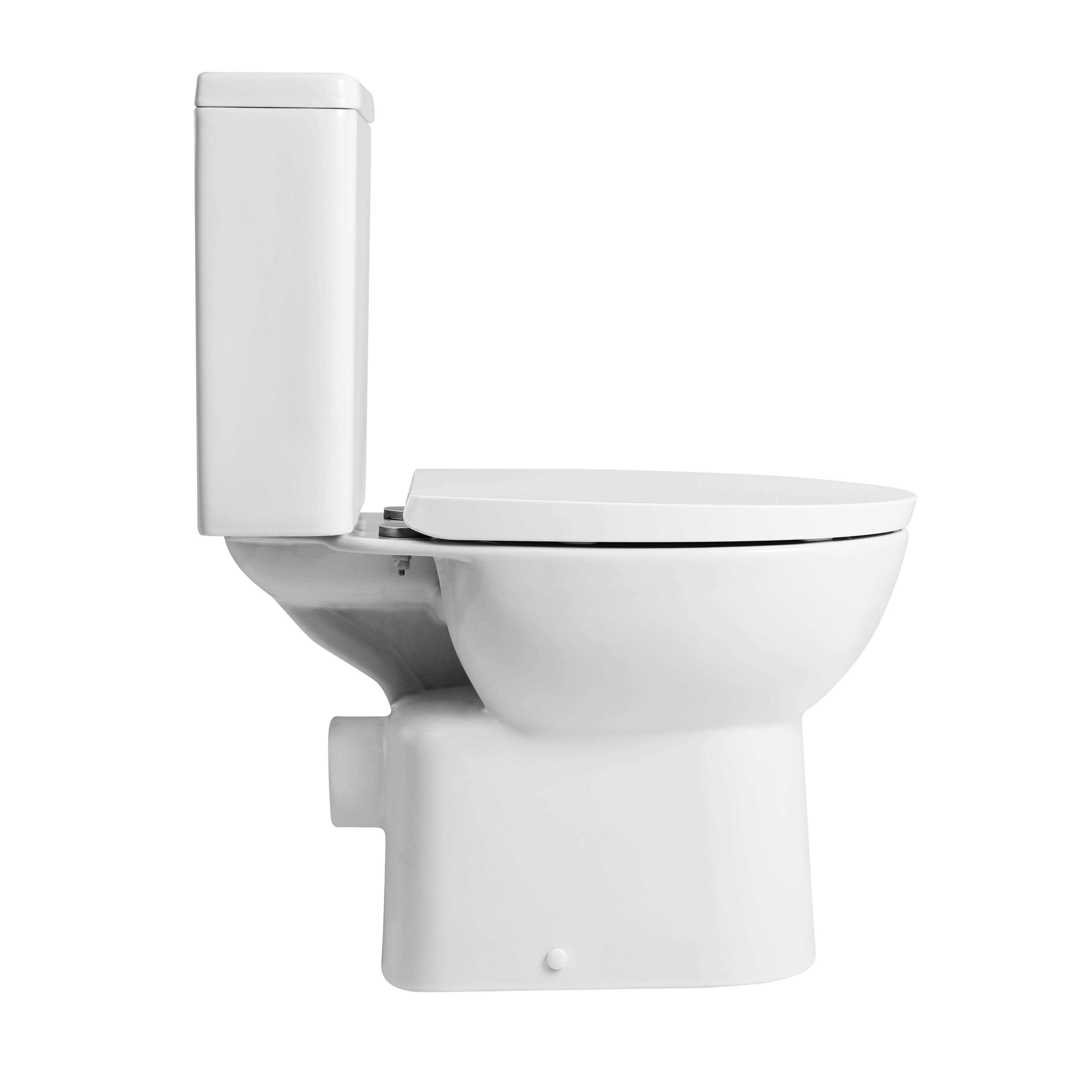 Echo Rimless Close Coupled Toilet With Cistern & Seat - White