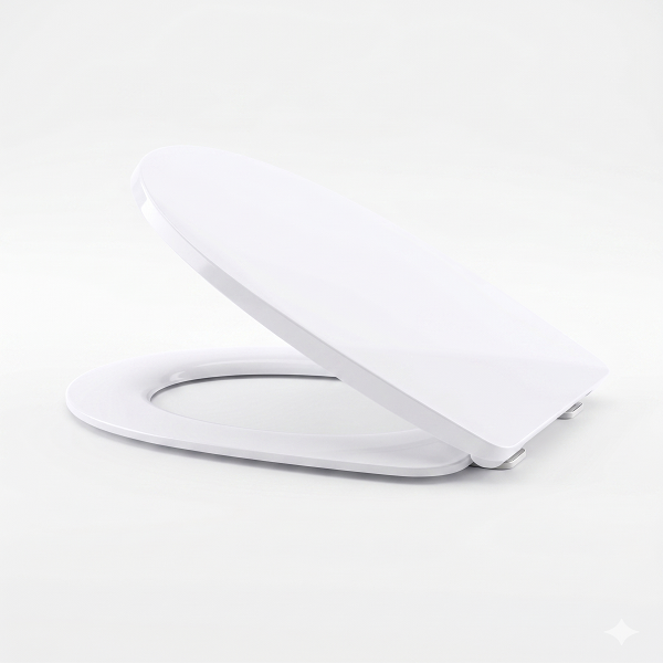 Basics Modern Round UF soft close Toilet seat - White