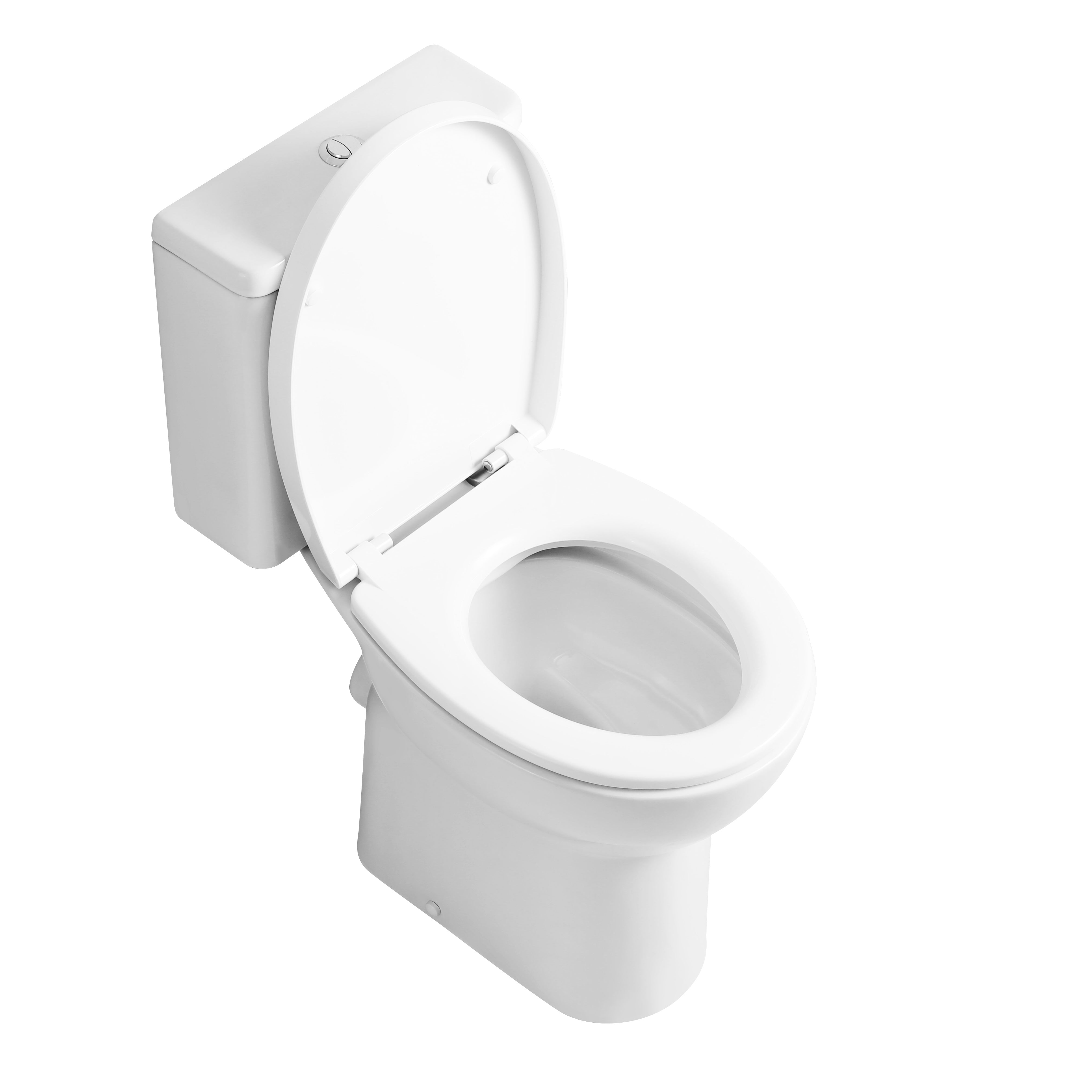 Echo Rimless Comfort Height Close Coupled Toilet With Cistern & Seat - White