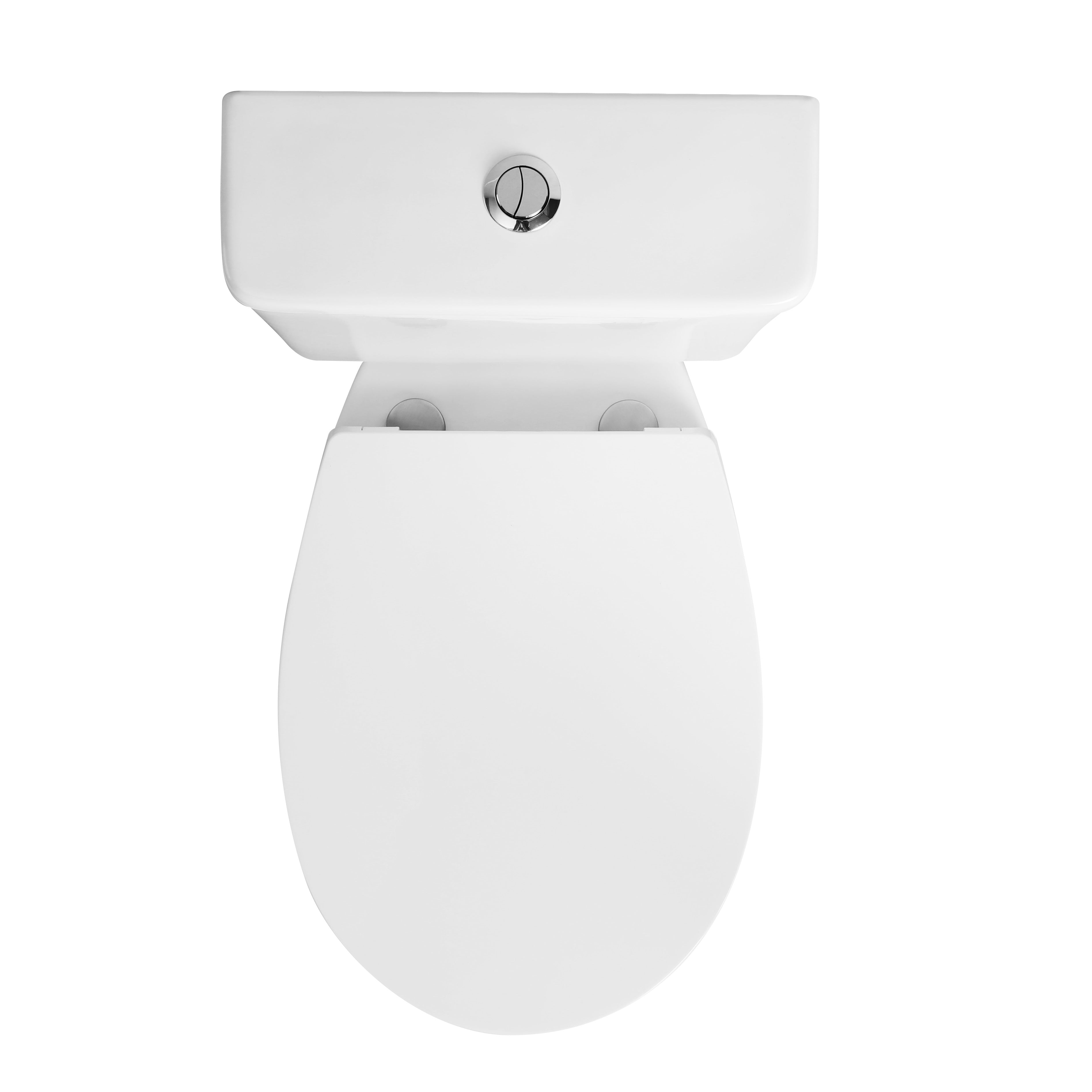 Echo Rimless Comfort Height Close Coupled Toilet With Cistern & Seat - White