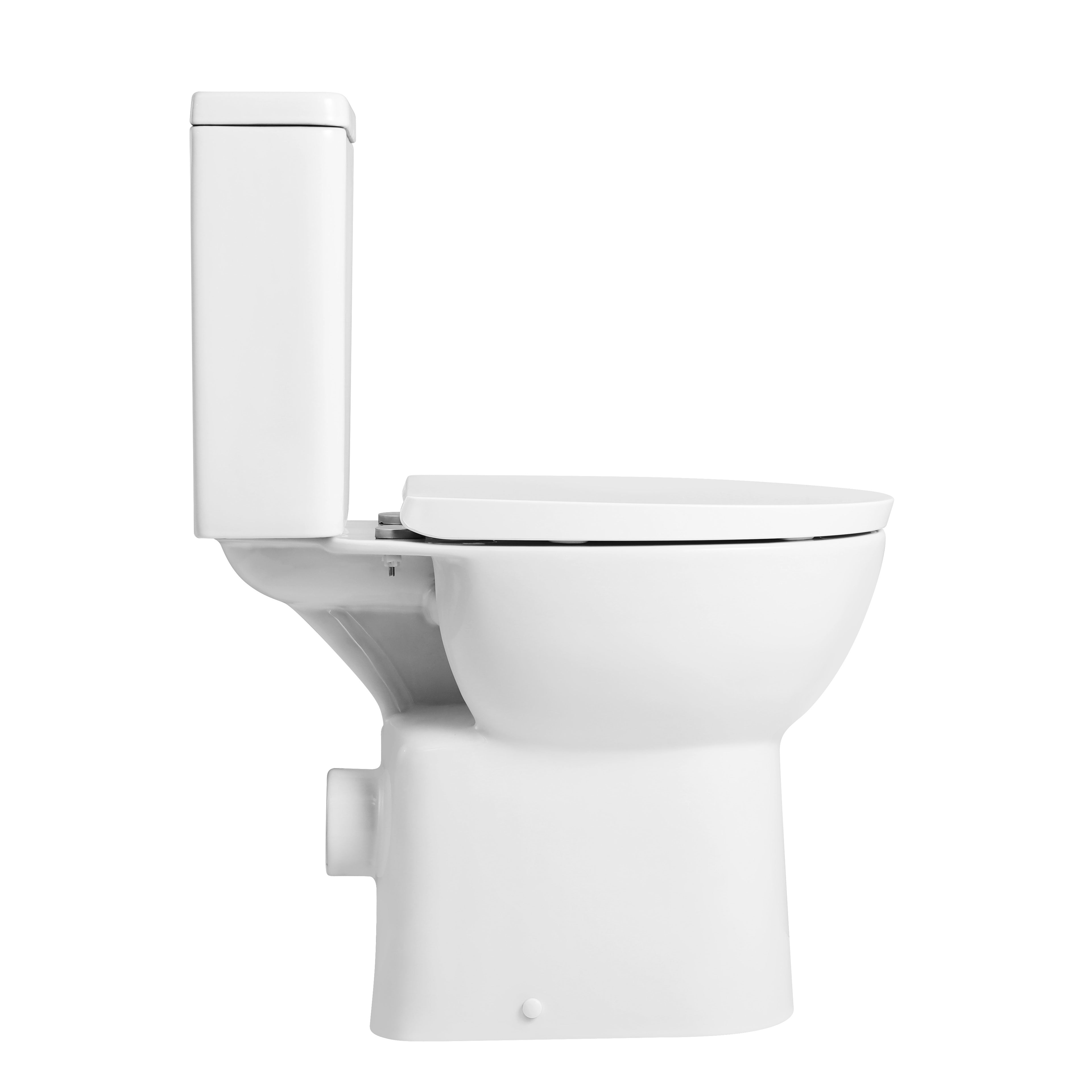 Echo Rimless Comfort Height Close Coupled Toilet With Cistern & Seat - White