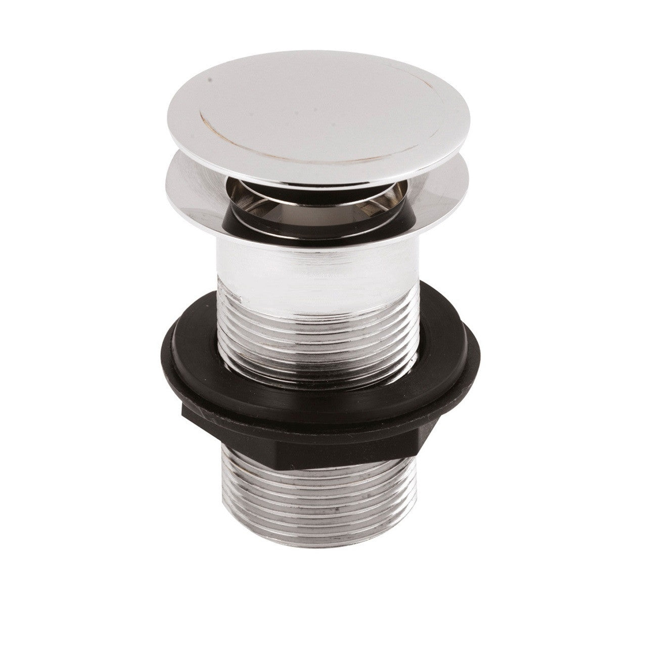 Forest Unslotted Push Button Basin Waste - Chrome
