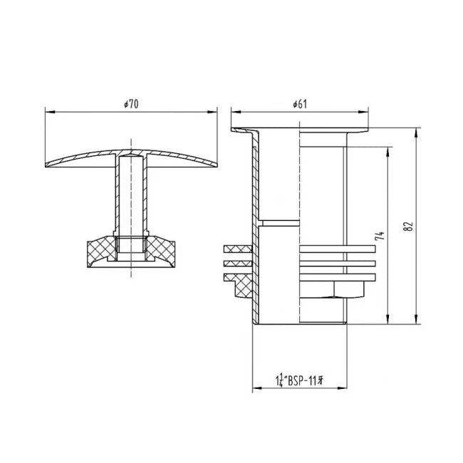 Forest Unslotted Free Running Basin Waste - Chrome