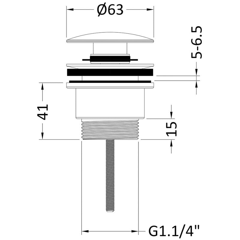 Forest Universal Slotted And Un-Slotted Push Button Basin Waste