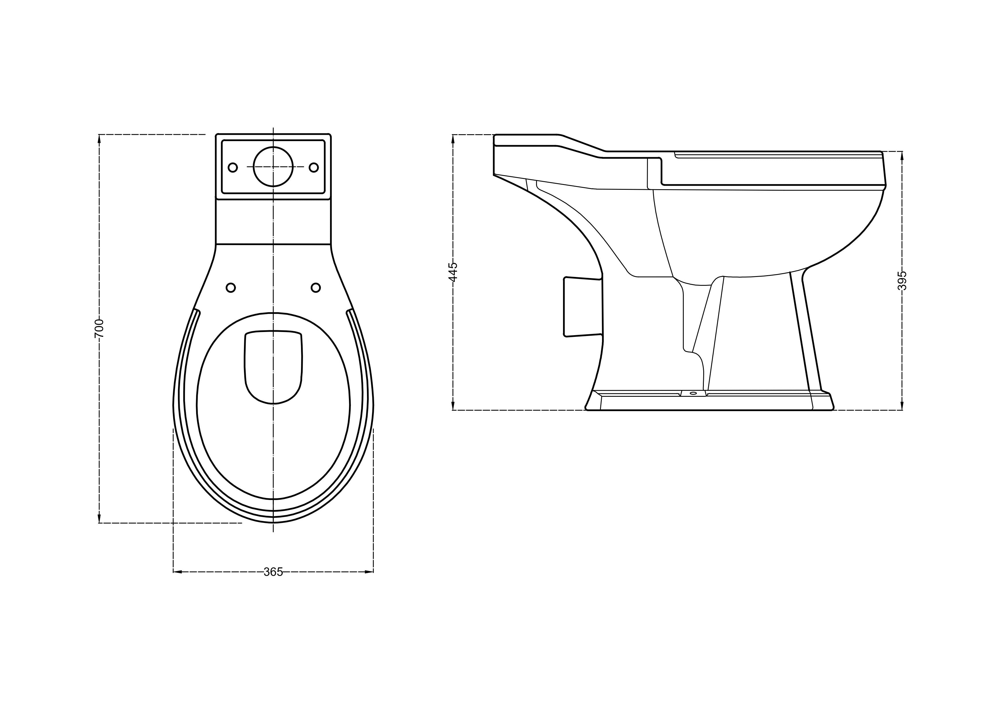 Elizabeth Close Coupled Toilet with Soft Close Seat & Cistern - White