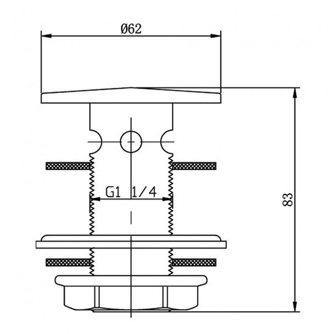 Forest Flip Top Slotted Basin Waste