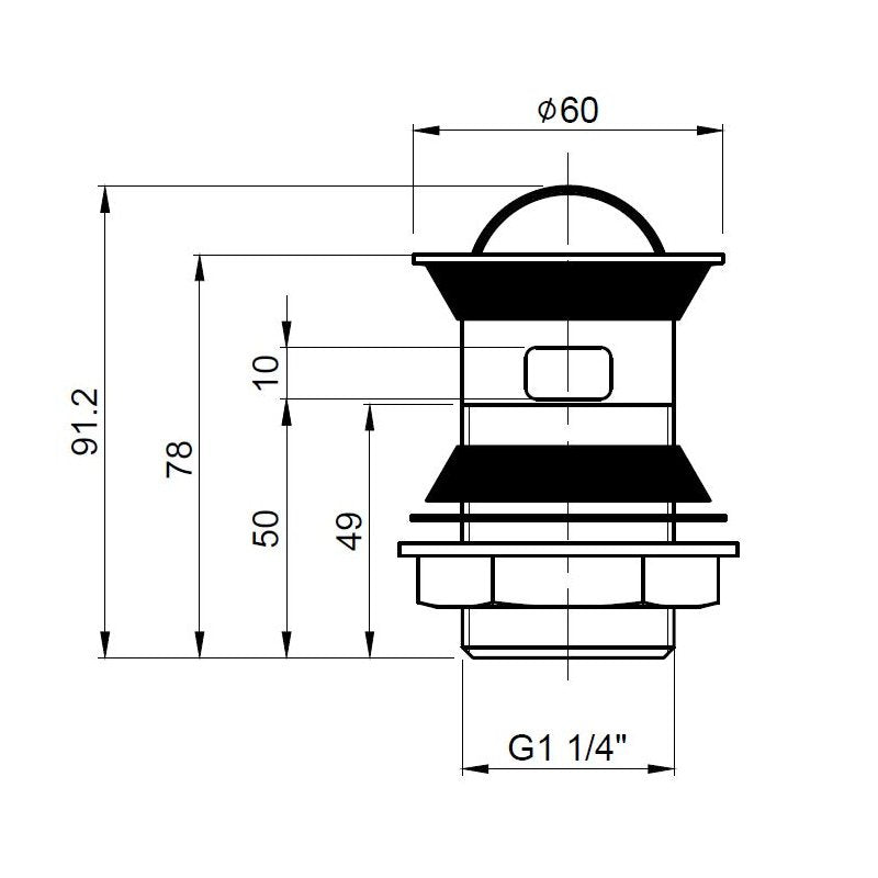 Forest Flip Top Slotted Basin Waste