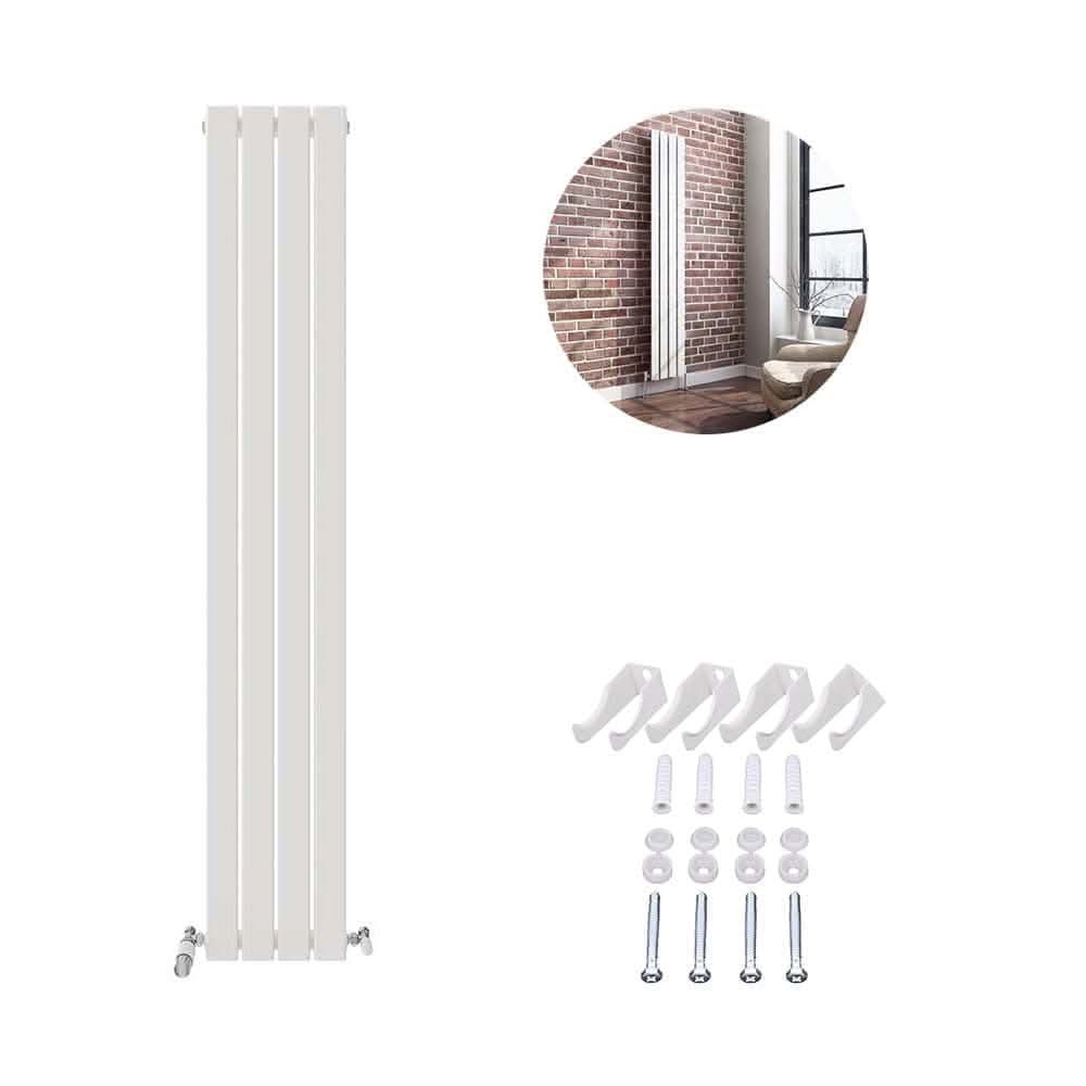 iBathUK Apex Vertical Single Slim Flat Panel Radiator, Designer Radiators, Slim Radiator