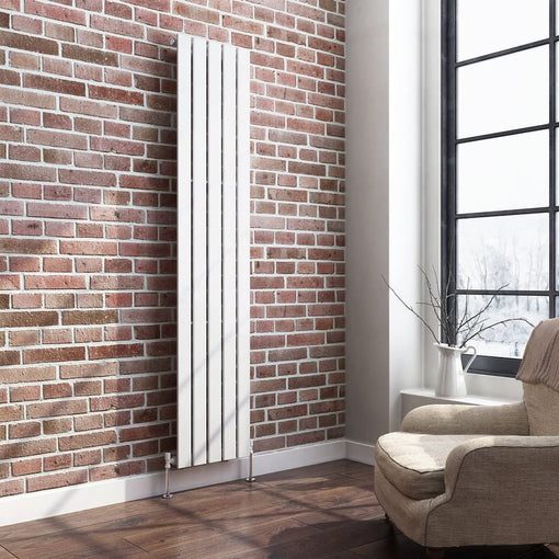 iBathUK Apex Vertical Single Slim Flat Panel Radiator, Designer Radiators, Slim Radiator