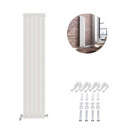 iBathUK Apex Vertical Single Slim Flat Panel Radiator, Designer Radiators, Slim Radiator