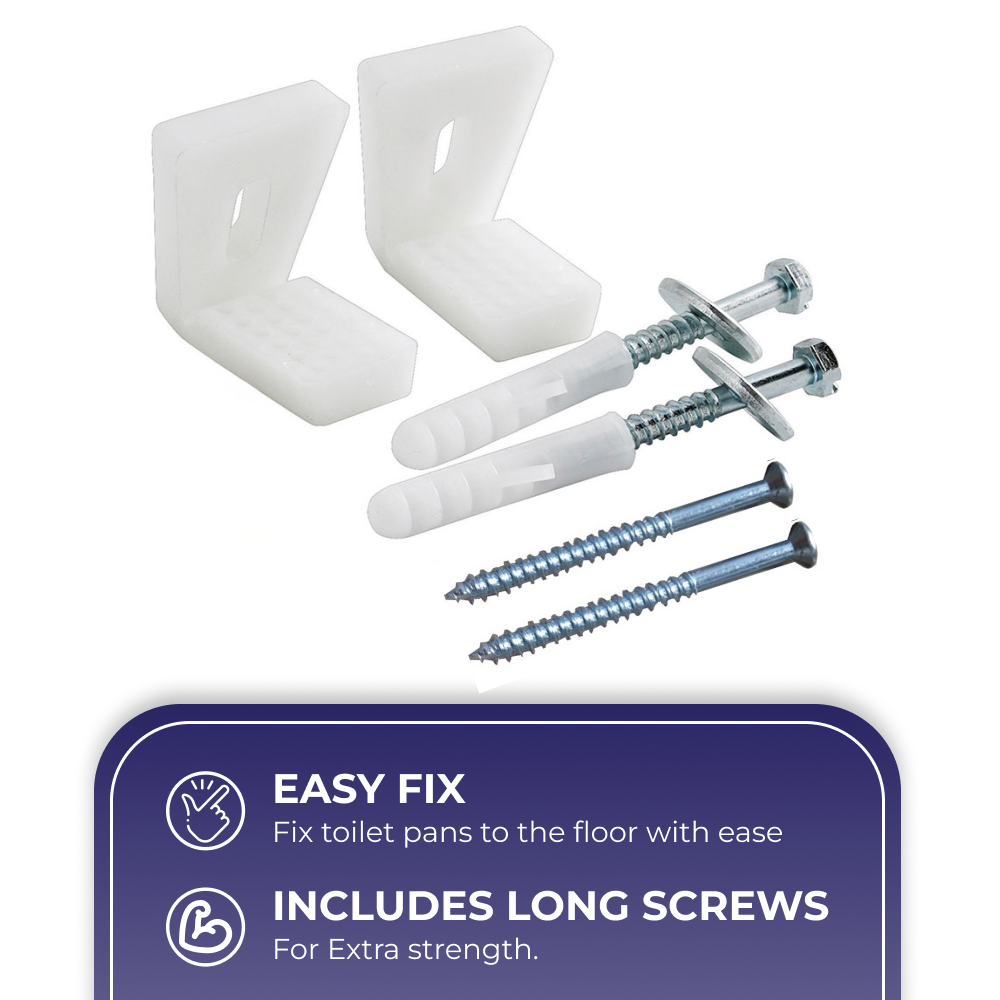 Rio Modern Floor Fixing Kit - Chrome