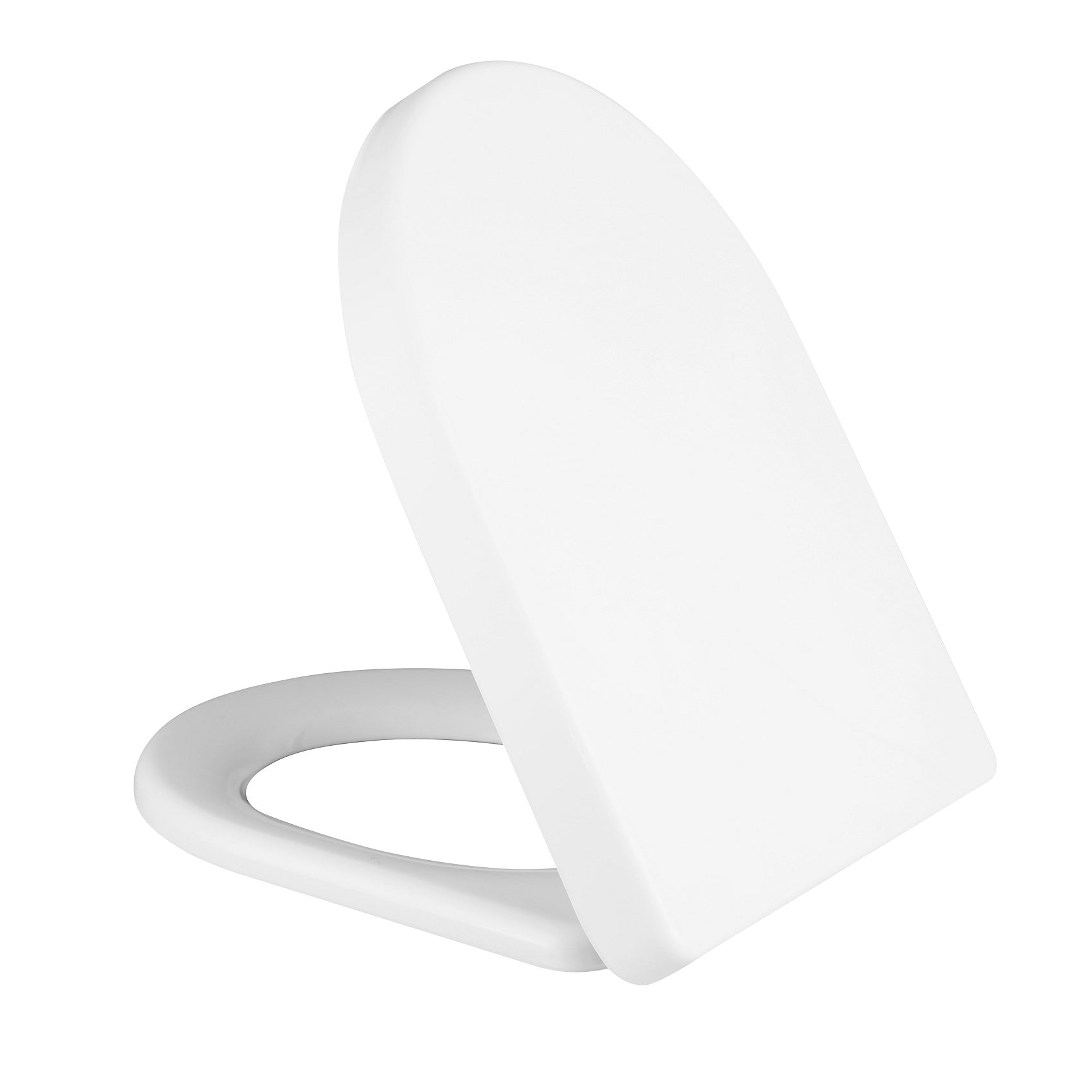 Fidenza D-shaped Soft Close Toilet Seat - White