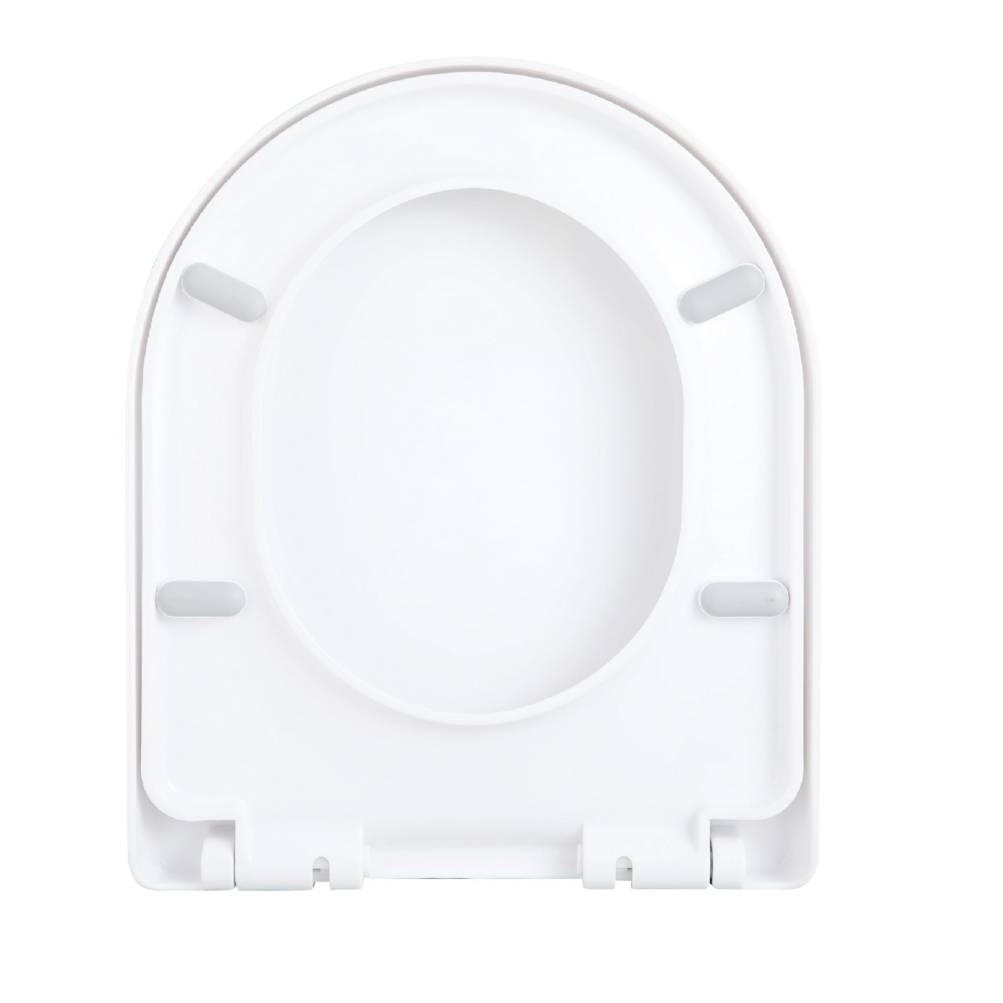 Fidenza D-shaped Soft Close Toilet Seat - White