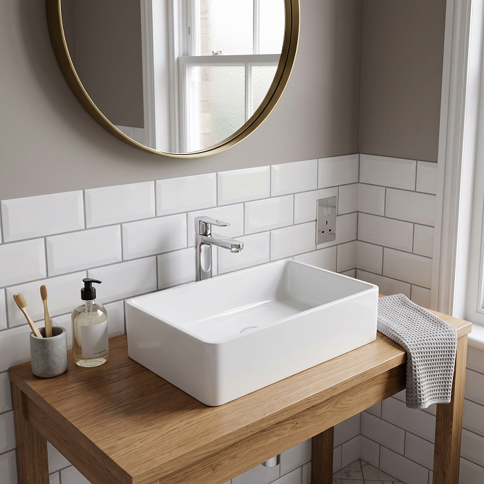 Serenity Rectangular Countertop Basin - 465mm Wide