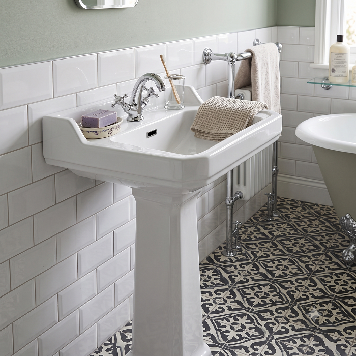 Classique Comfort Height Basin with Full Pedestal - White