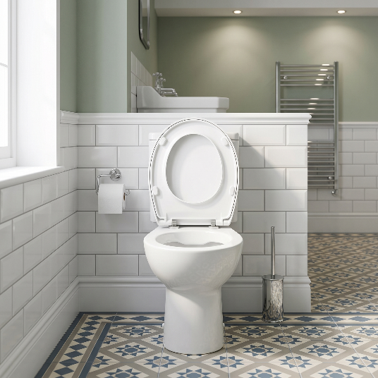 Oasis Rimless Close Coupled Toilet With Cistern & Soft Close Seat - White