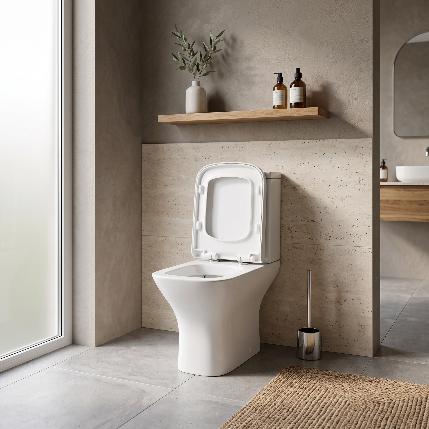 Venice Close Coupled Toilet with Cistern & Soft Close Seat - White