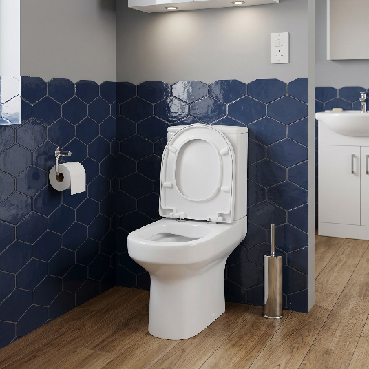 Rimini Close Coupled Toilet with Cistern & Soft Close Seat - White