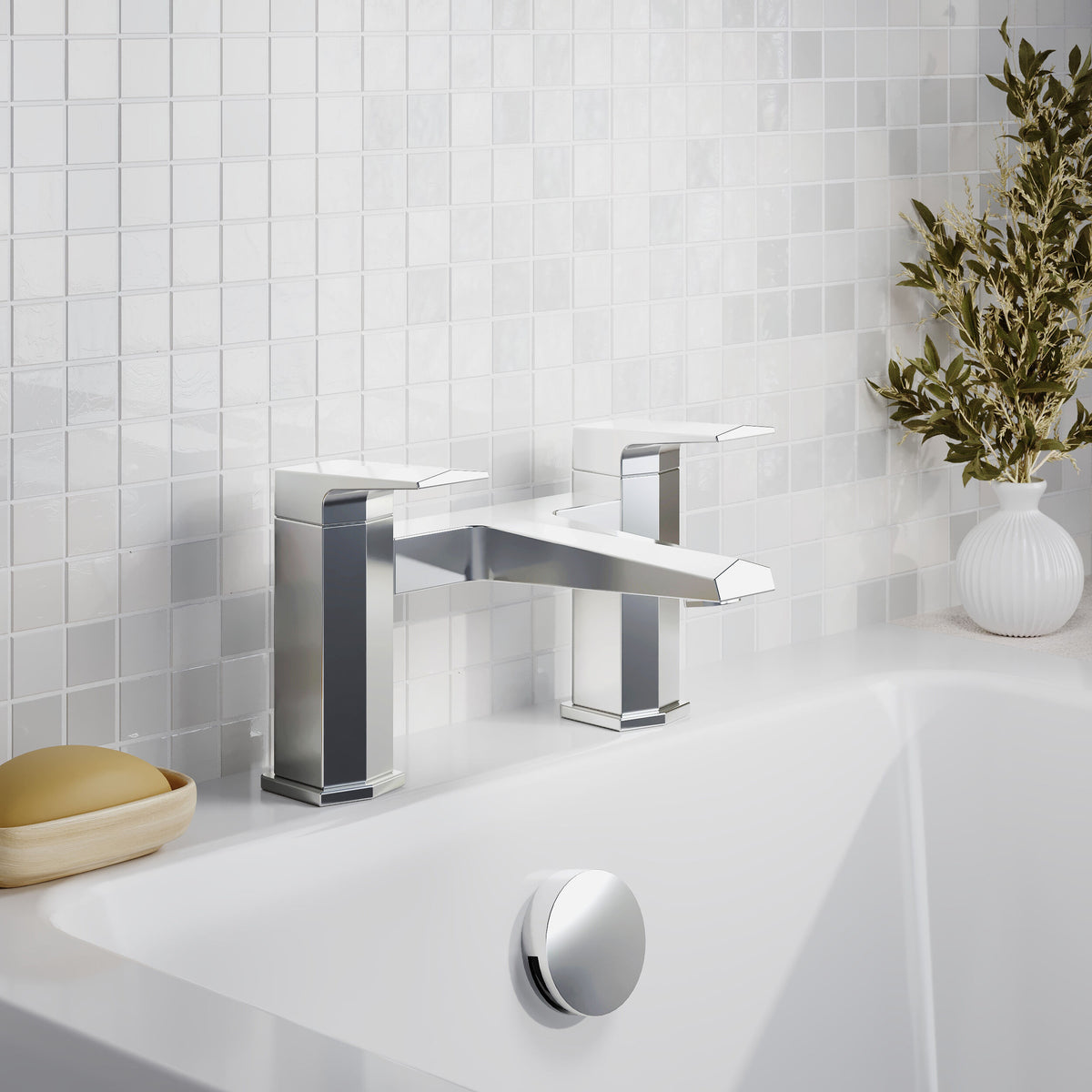 Nexus Deck Mounted Bath Filler Tap - Chrome