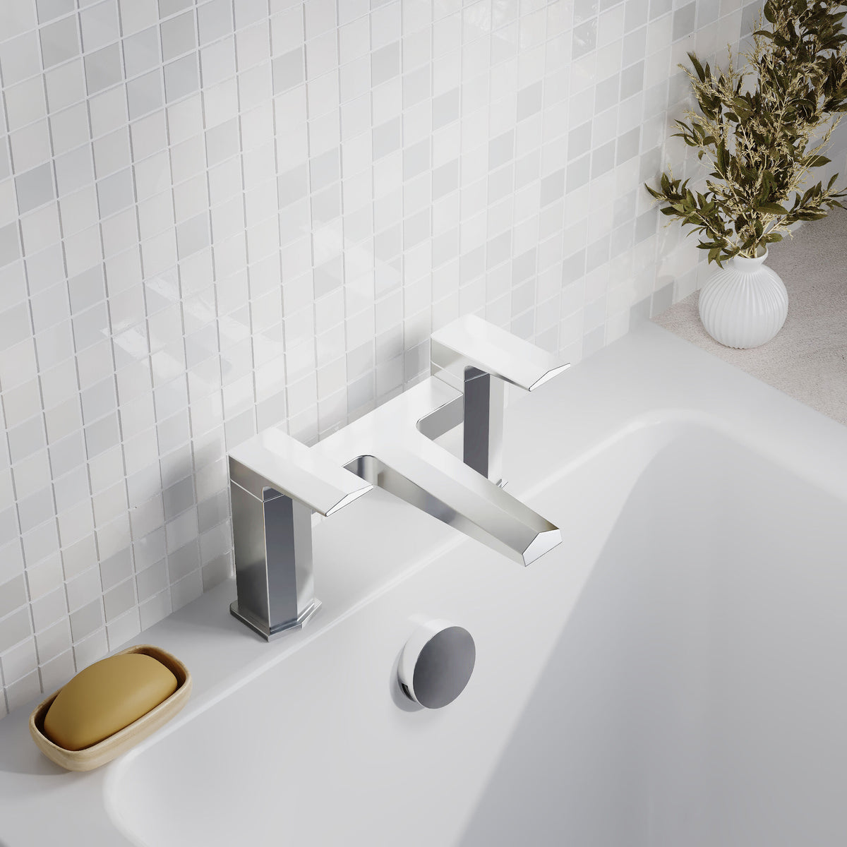 Nexus Deck Mounted Bath Filler Tap - Chrome