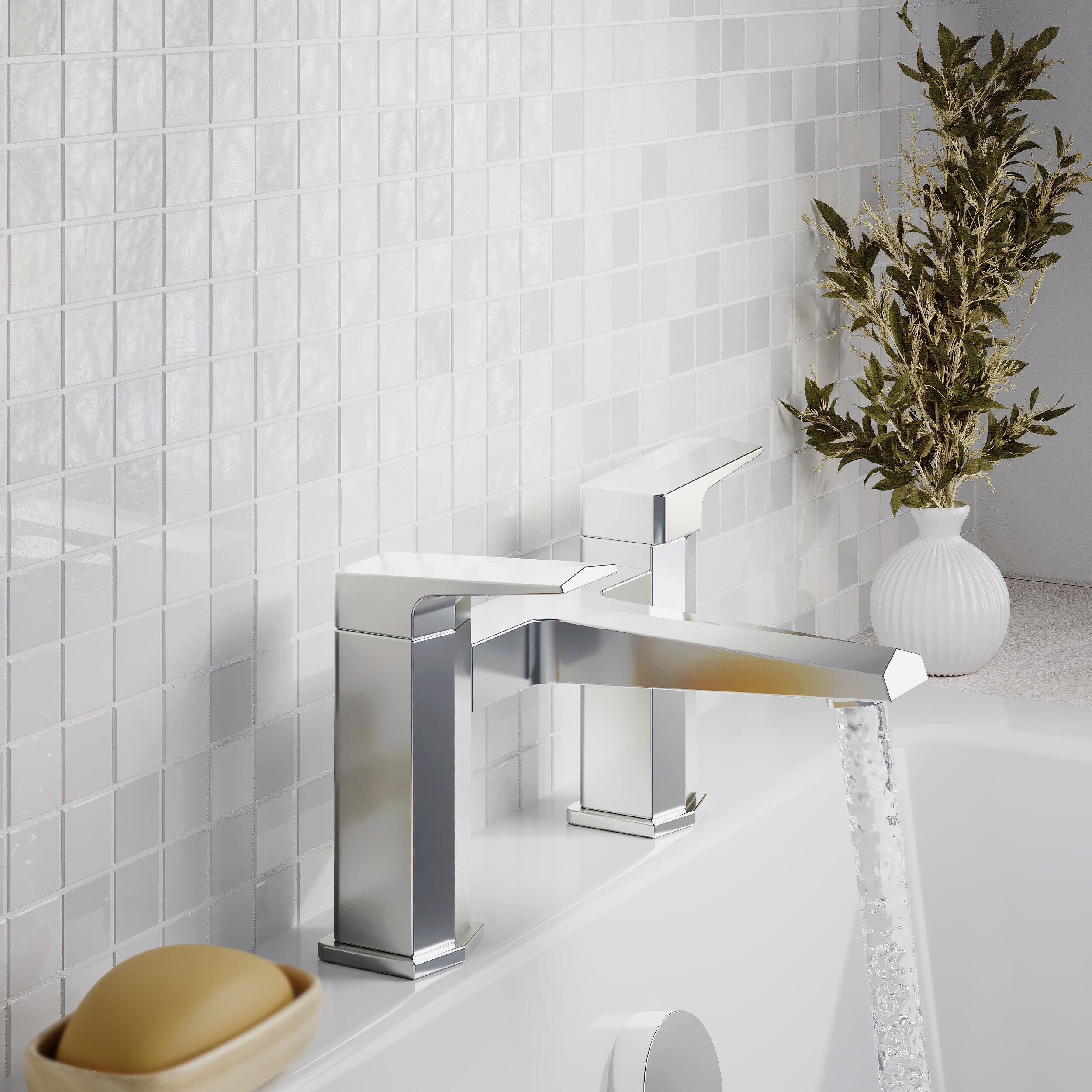 Nexus Deck Mounted Bath Filler Tap - Chrome