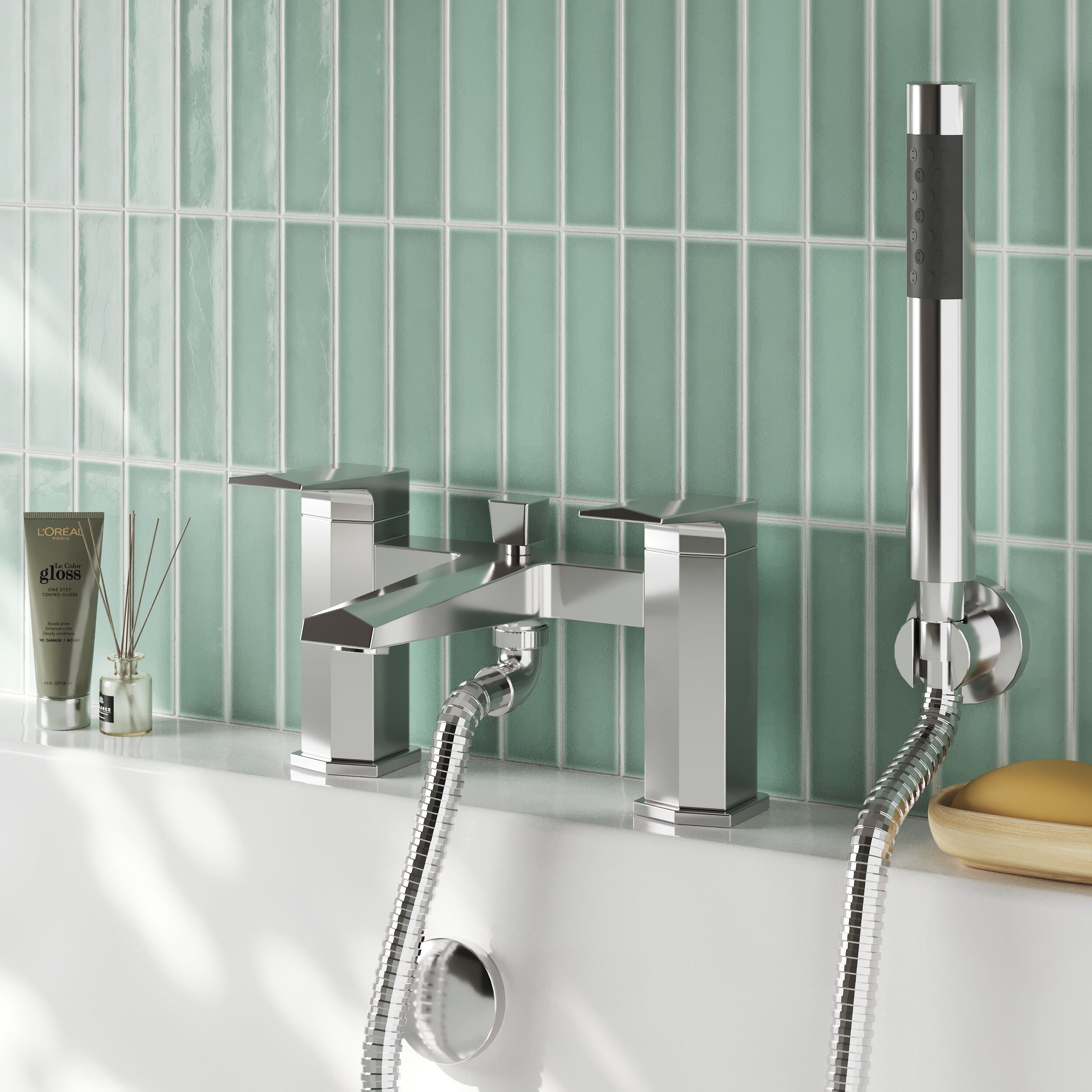 Nexus Deck Mounted Bath Shower Mixer Tap - Chrome