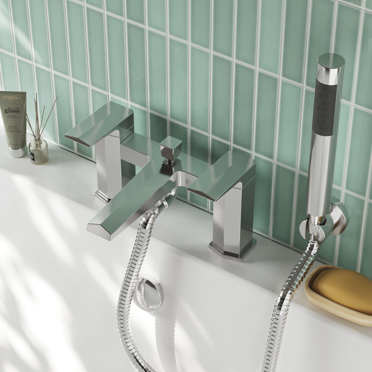 Nexus Deck Mounted Bath Shower Mixer Tap - Chrome