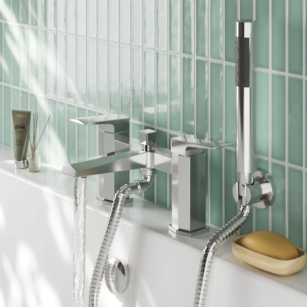 Nexus Deck Mounted Bath Shower Mixer Tap - Chrome