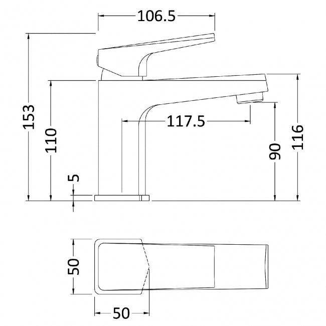 Nexus Mono Basin Mixer Tap with Waste - Chrome