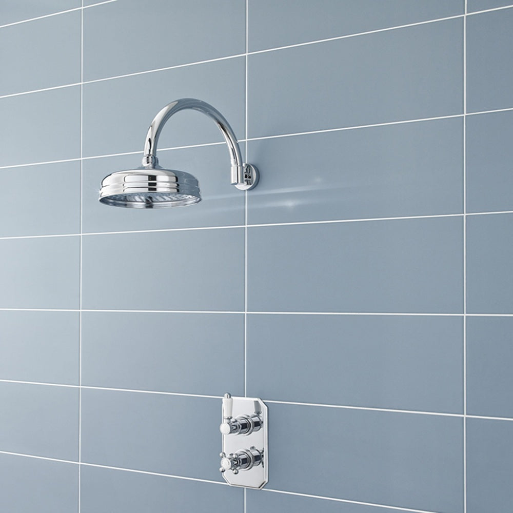 Clifton Fixed Shower Head - 200mm - Chrome
