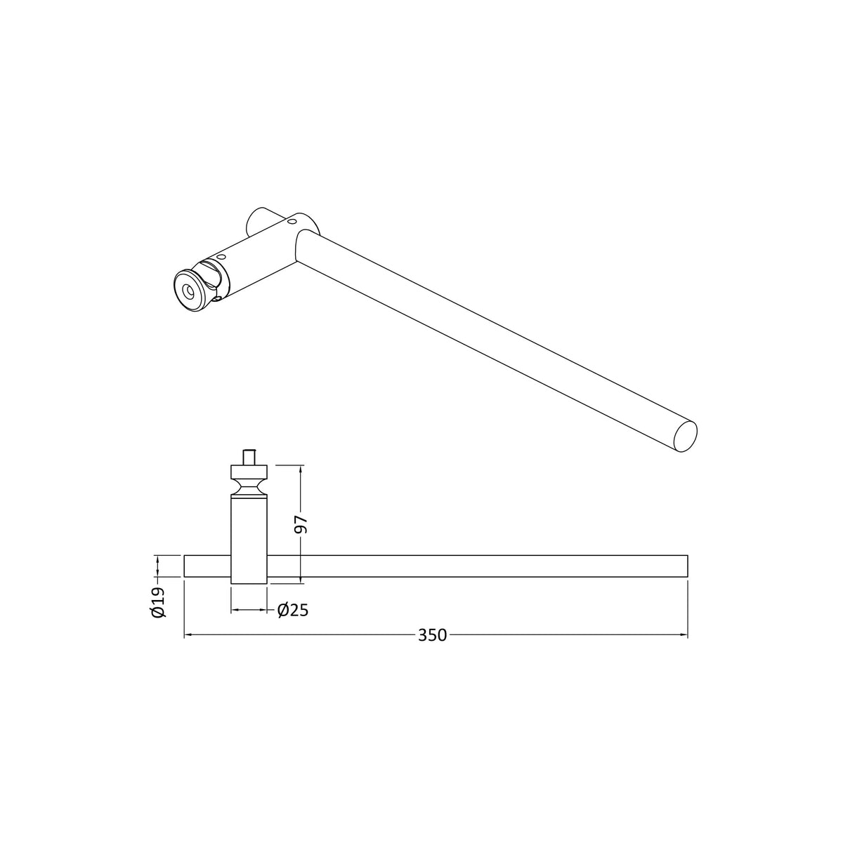Apra Radiator Towel Rail - Chrome