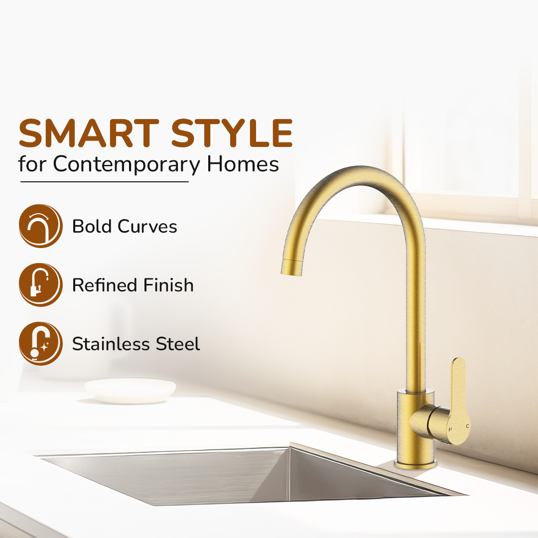 Orbina Single Lever Kitchen Sink Mixer Tap