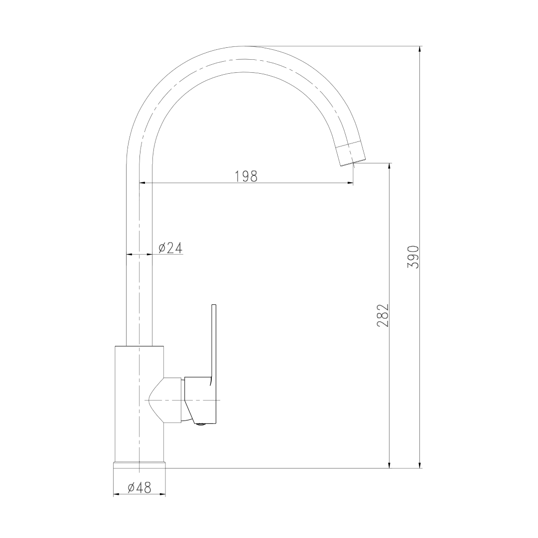 Orbina Single Lever Kitchen Sink Mixer Tap