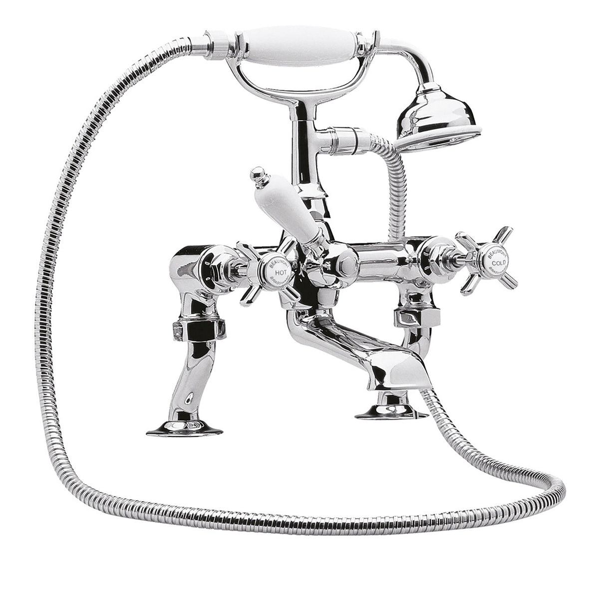 Chatsworth Luxury Cranked Bath Shower Mixer Tap - Chrome