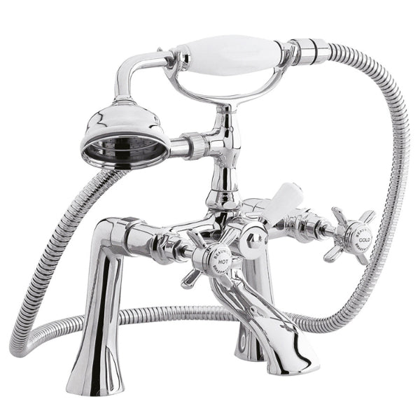 Chatsworth Deck Mounted Bath Shower Mixer Tap - Chrome