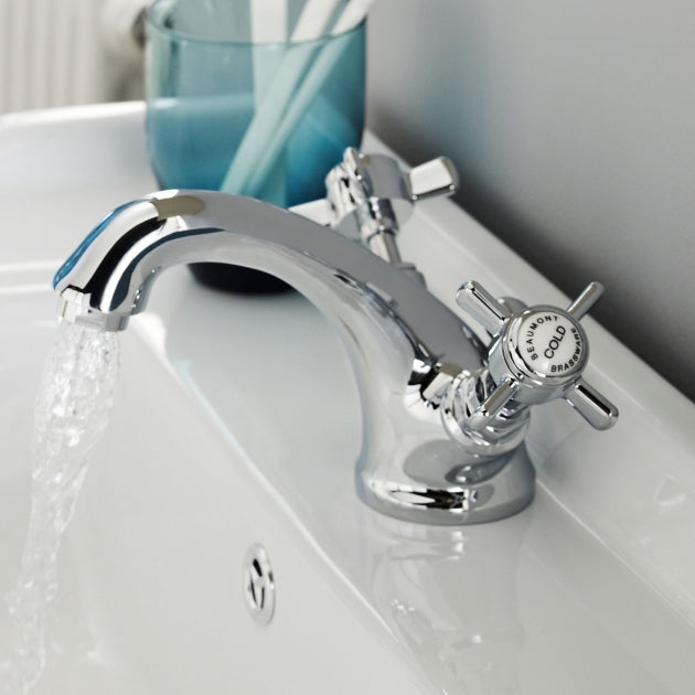 Chatsworth Luxury Mono Basin Mixer Tap With Pop Up Waste - Chrome