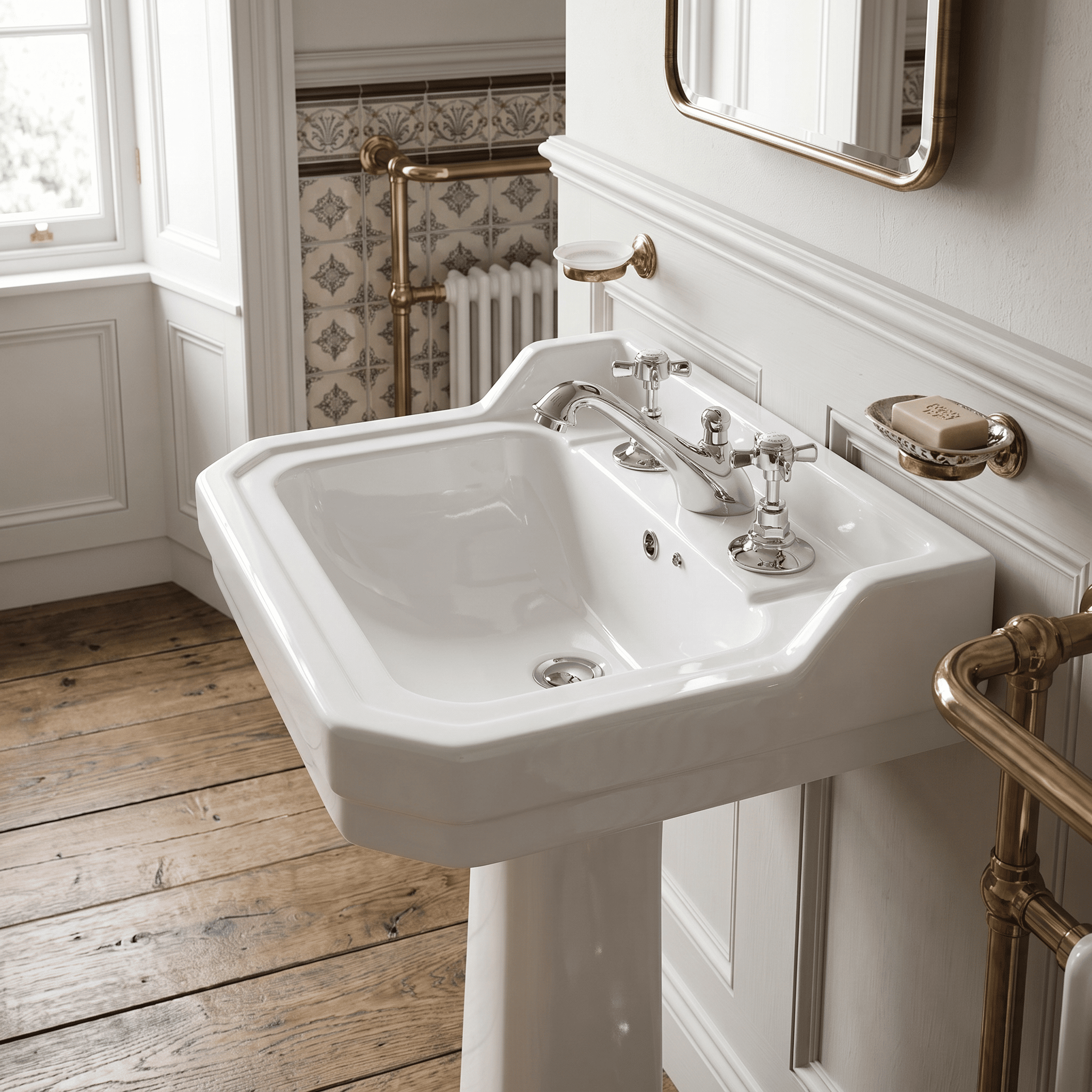Chatsworth 3 Hole Basin Mixer Tap With Pop Up Waste - Chrome