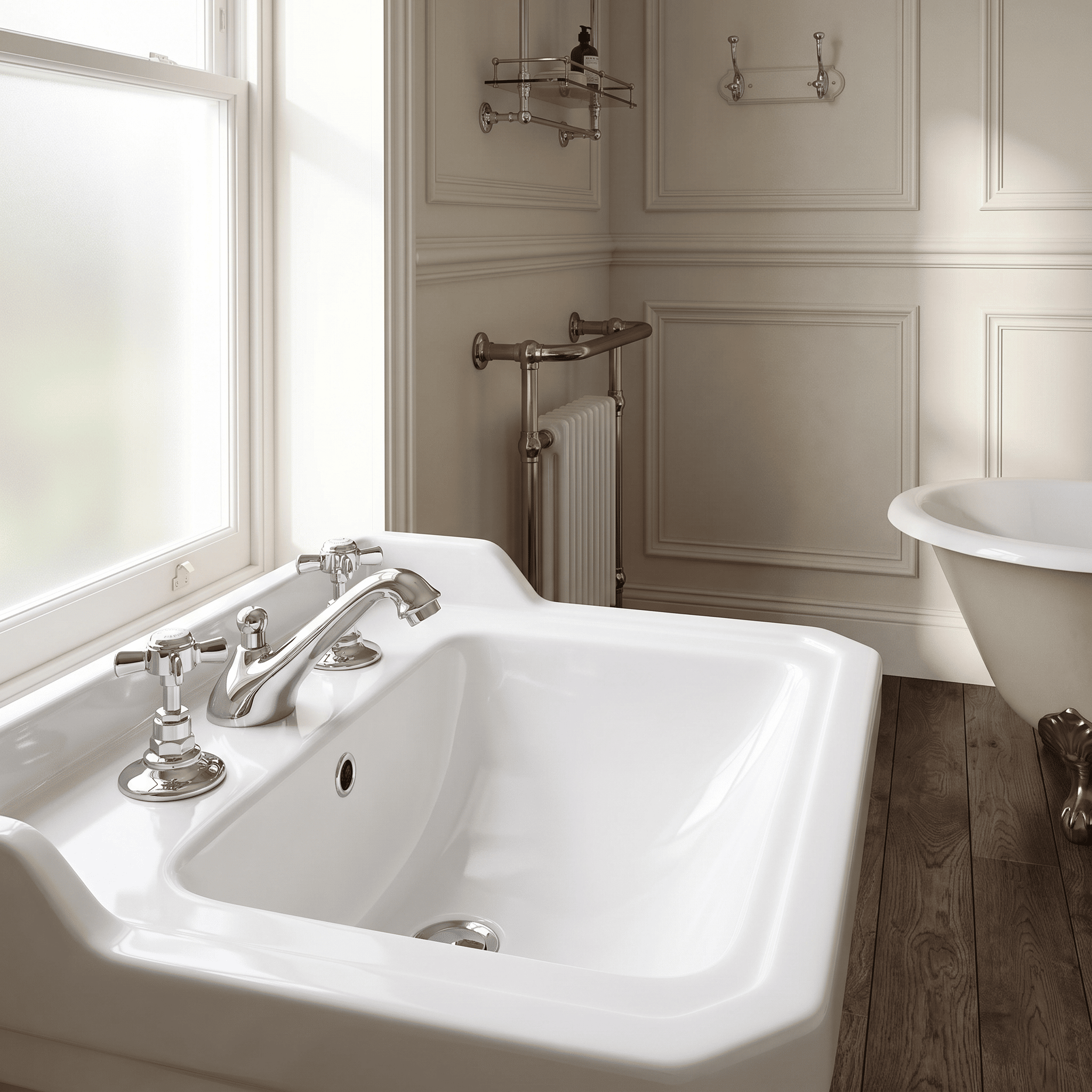 Chatsworth 3 Hole Basin Mixer Tap With Pop Up Waste - Chrome