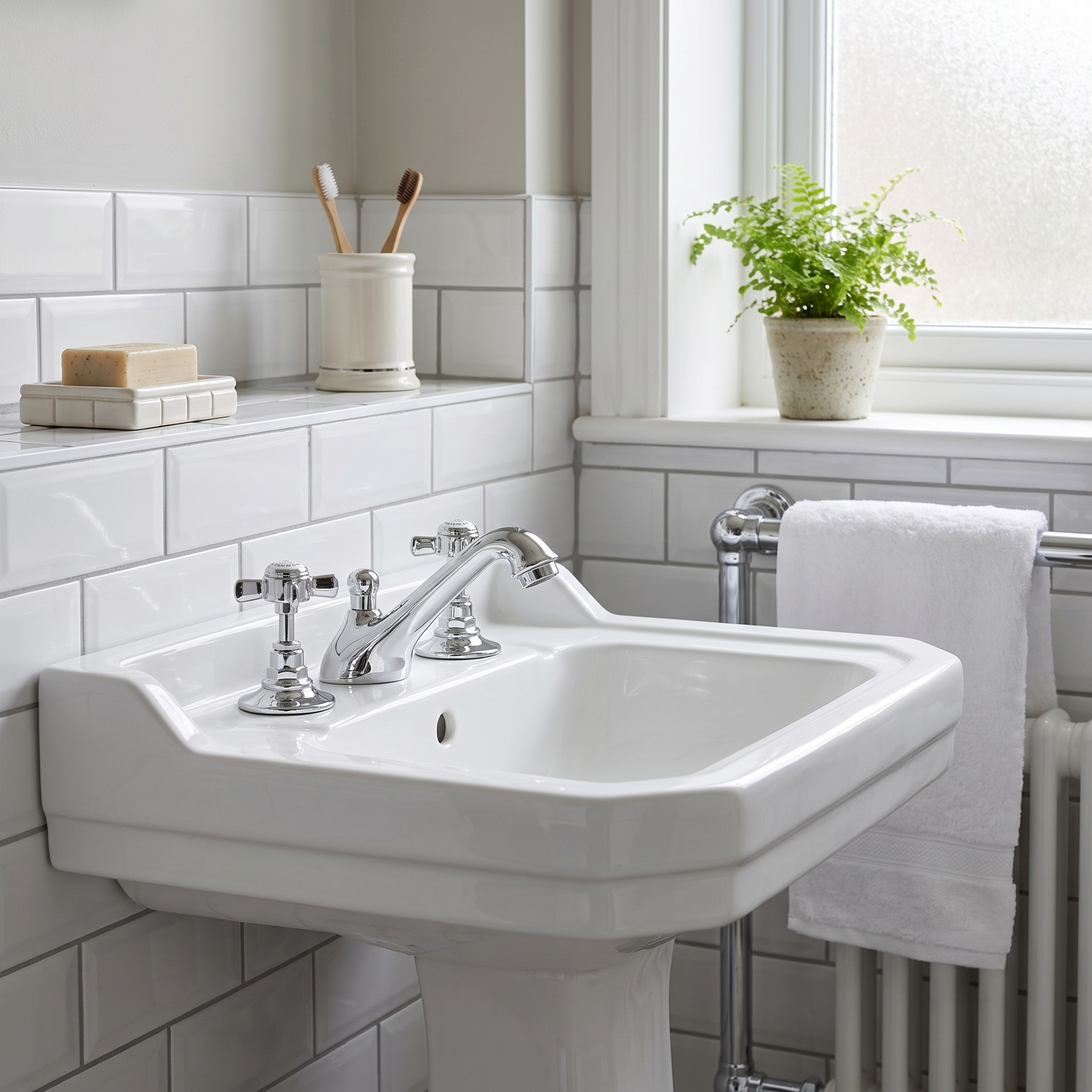Chatsworth 3 Hole Basin Mixer Tap With Pop Up Waste - Chrome